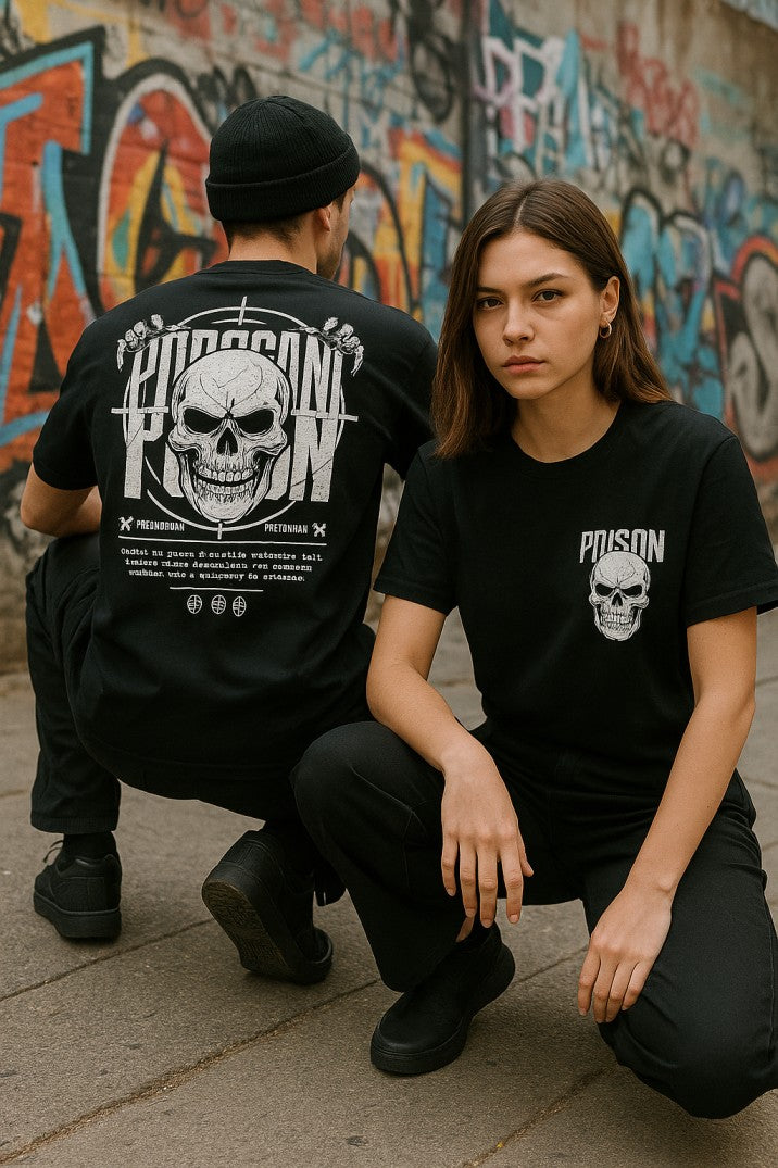 Skye67 Premium Tee: Poison Propaganda Black