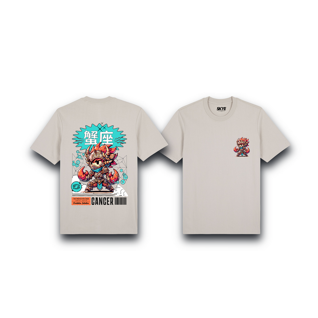 Skye101_Premium_Tee_Cancer_Armor_Zodiac_Chibi_Beige