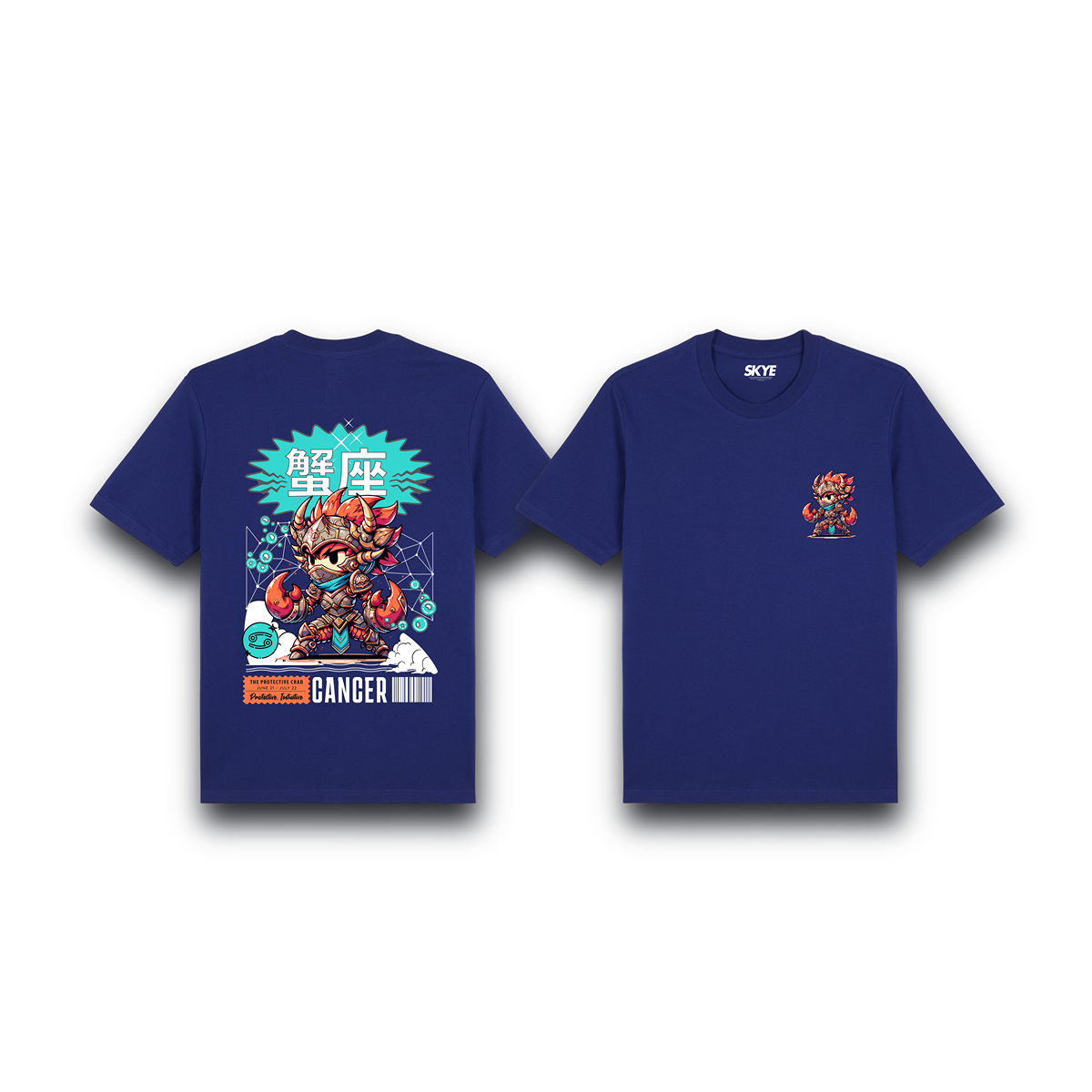 Skye101_Premium_Tee_Cancer_Armor_Zodiac_Chibi_Blue