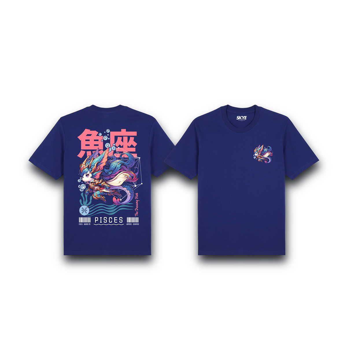 Skye103_Premium_Tee_Pisces_Armor_Zodiac_Chibi_Blue
