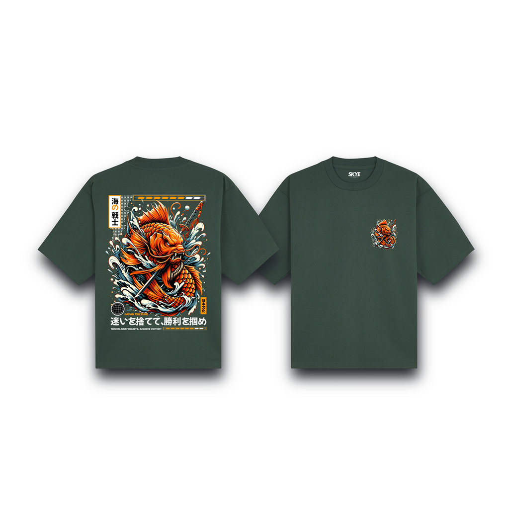 Skye105_Oversized_Tee_Koi_Ronin_Dark_Green