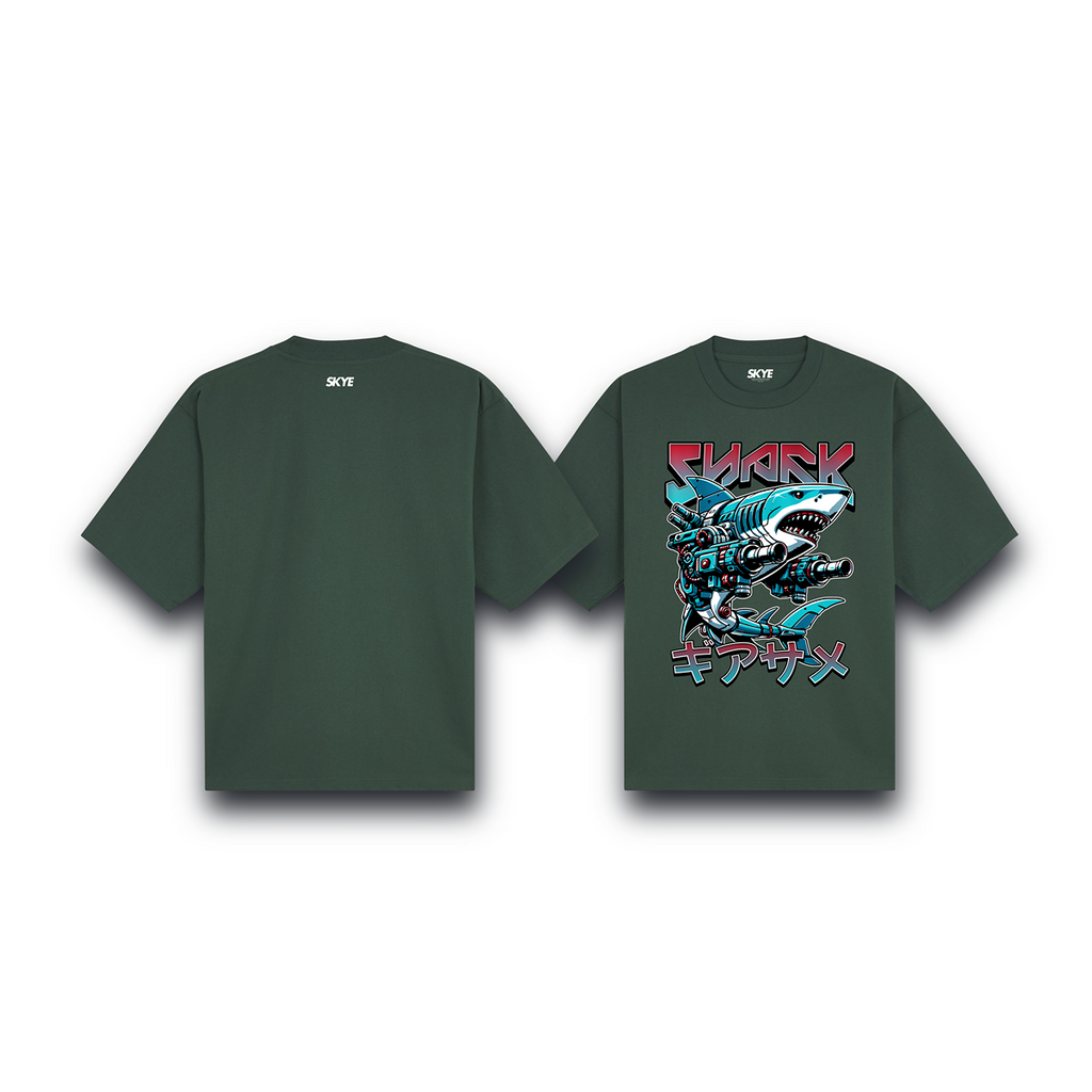 Skye106_Oversized_Tee_Mecha_Shark_Dark_Green