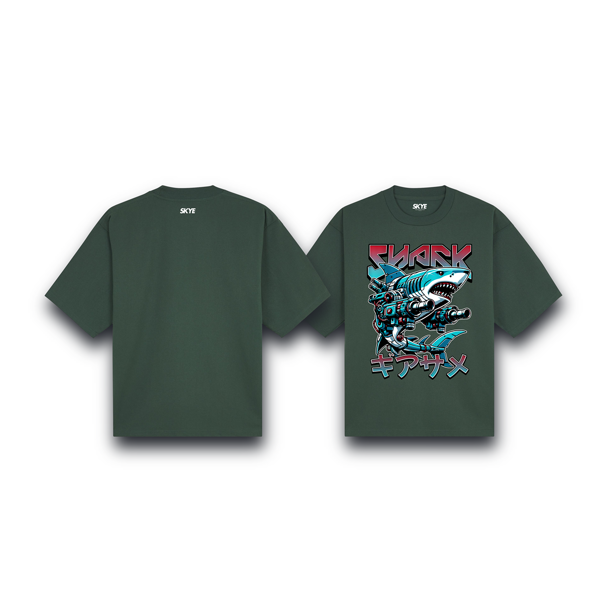 Skye106_Oversized_Tee_Mecha_Shark_Dark_Green