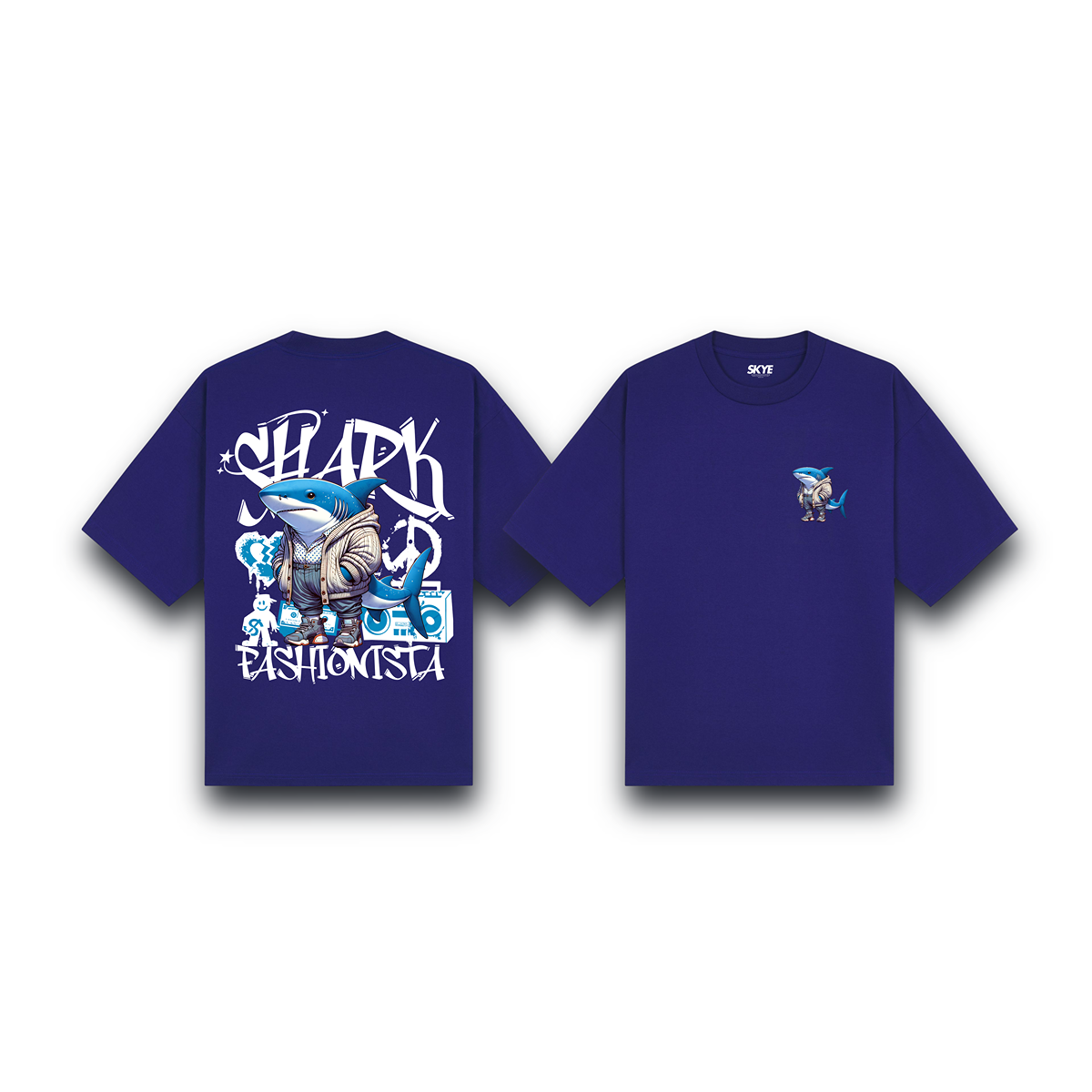 Skye107_Oversized_Tee_Shark_Fashionista_Dark_Blue