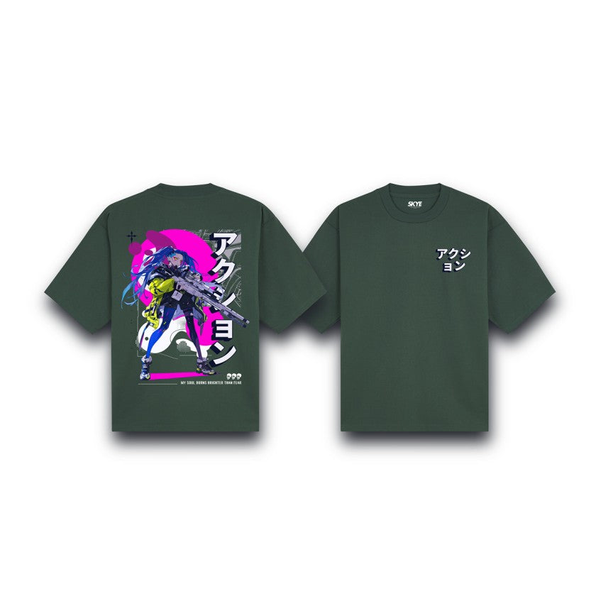 Skye15_Oversized_Tee_My_Soul_Burns_Brighter_Than_My_Fear_Dark_Green