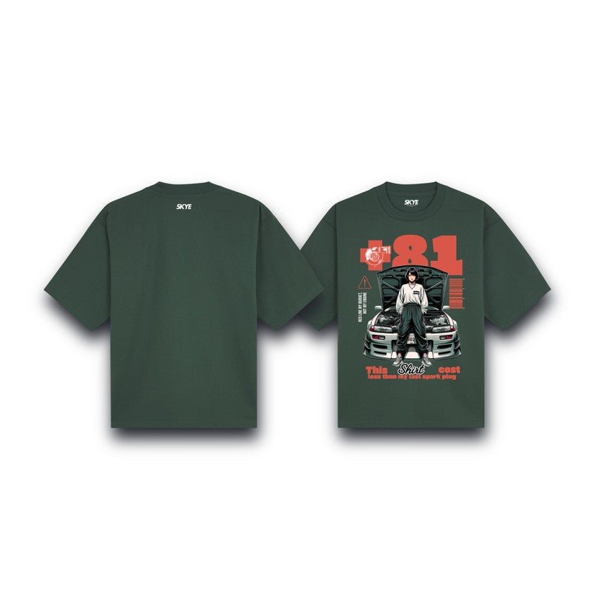 Skye16_Oversized_Tee_Redline_My_Budget_Not_My_Engine_Dark_Green