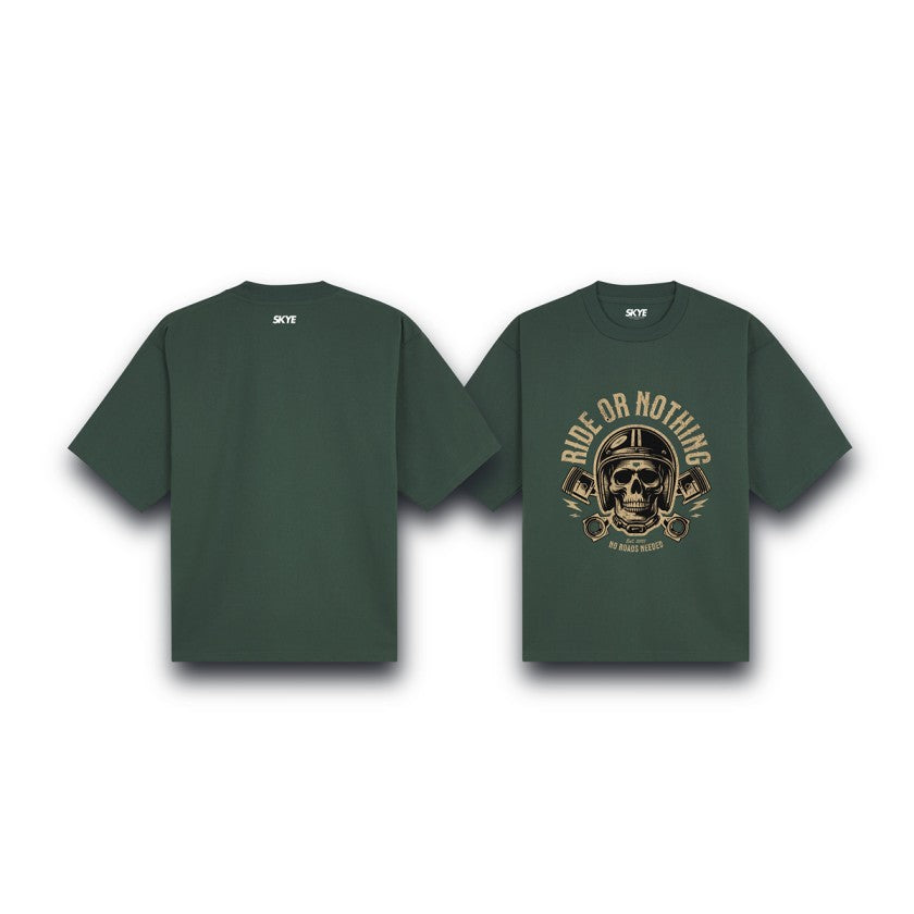 Skye20_Oversized_Tee_Ride_or_Nothing_Dark_Green