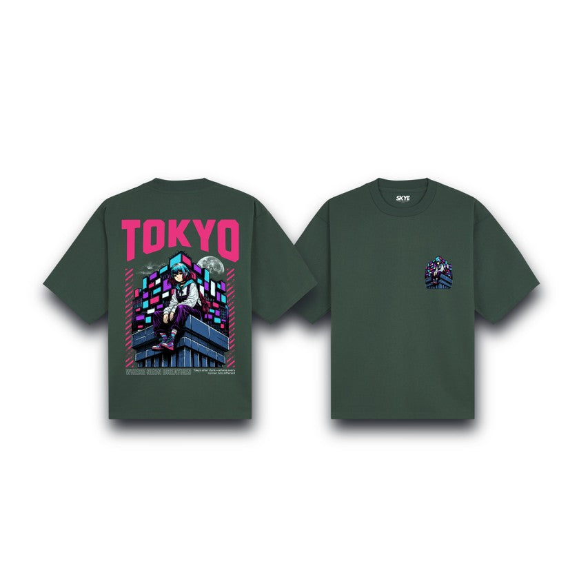 Skye21_Oversized_Tee_Where_Neon_Breathes_Dark_Green