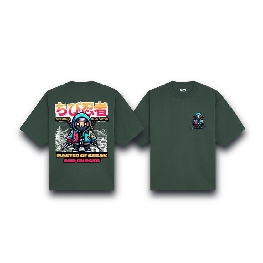 Skye23_Oversized_Tee_Master_of_Sneak_And_Snacks_Dark_Green
