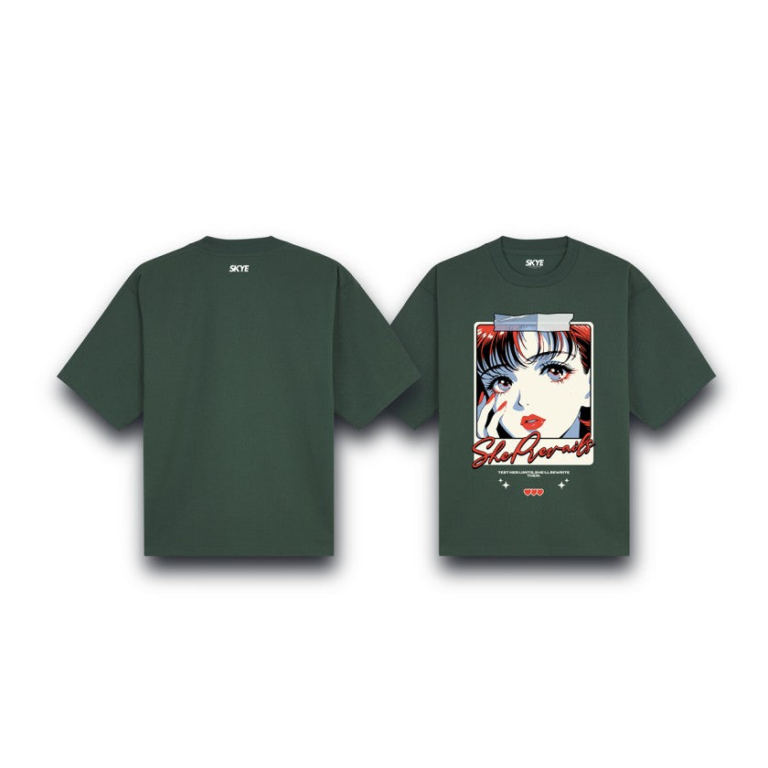 Skye34_Oversized_Tee_She_Prevails_Dark_Green