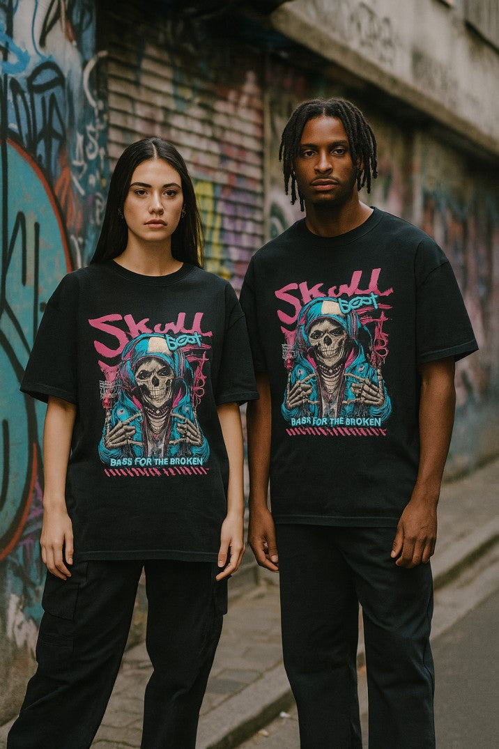 Skye36_Oversized_Tee_Skull_Beat_Black