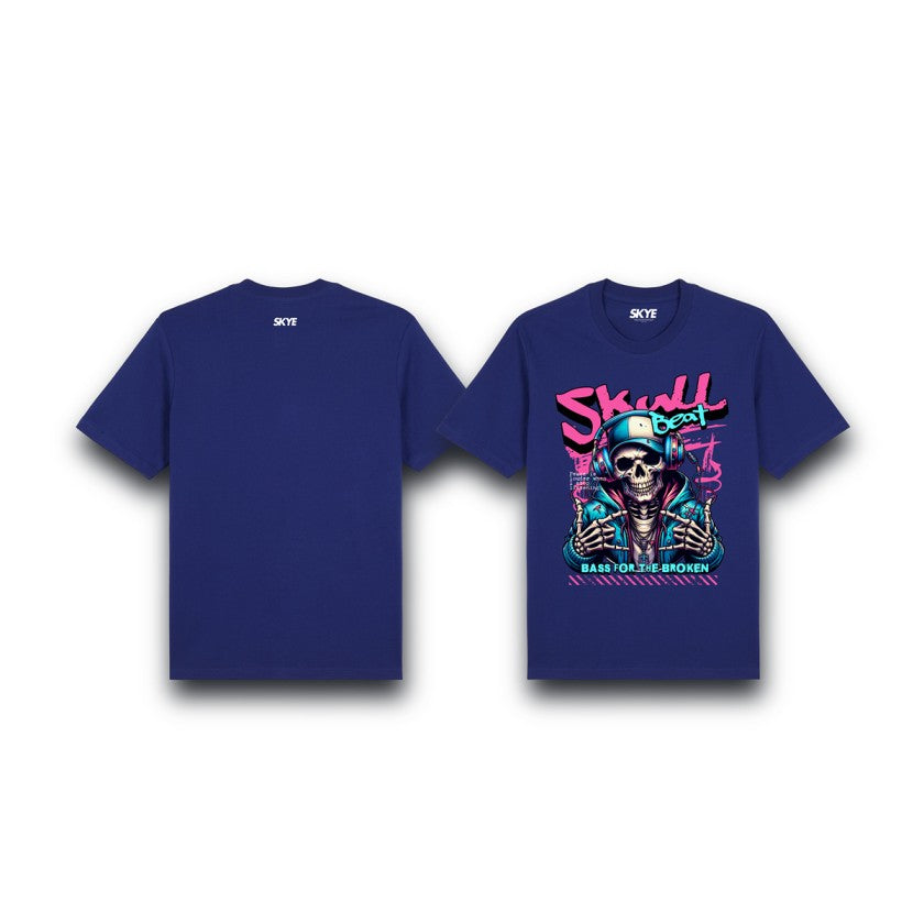 Skye36_Premium_Tee_Skull_Beat_Blue