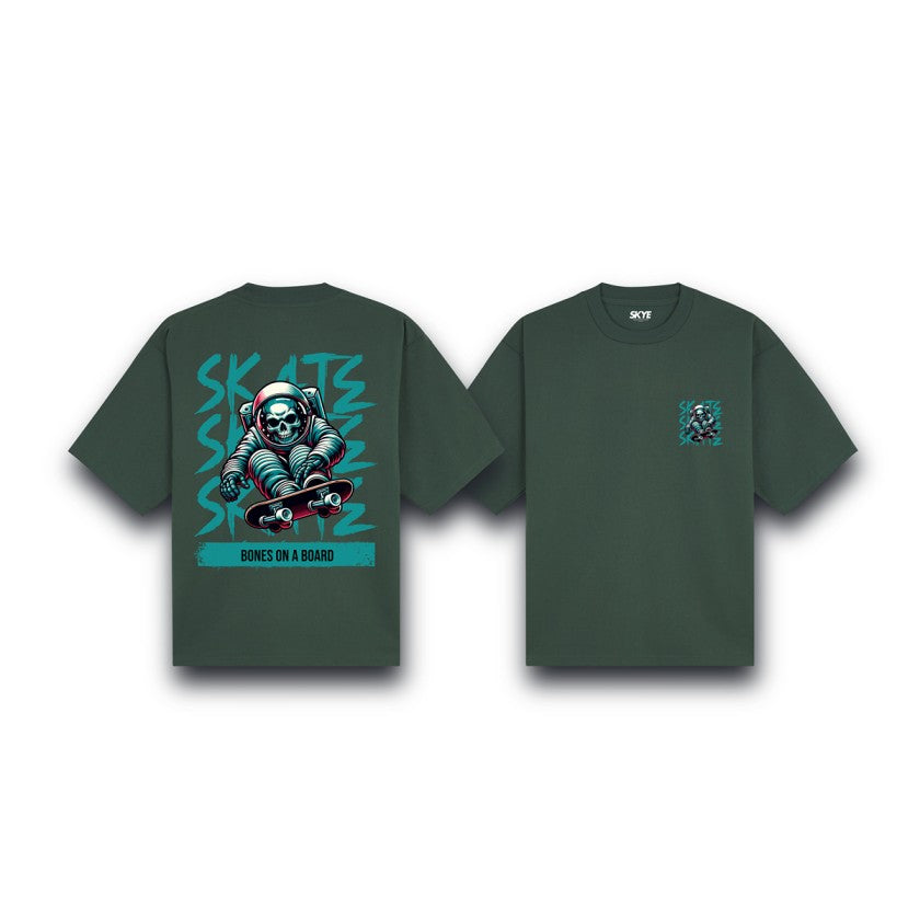 Skye37_Oversized_Tee_Skull_Skate_Dark_Green