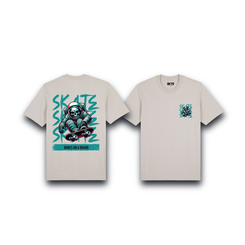 Skye37_Premium_Tee_Skull_Skate_Beige