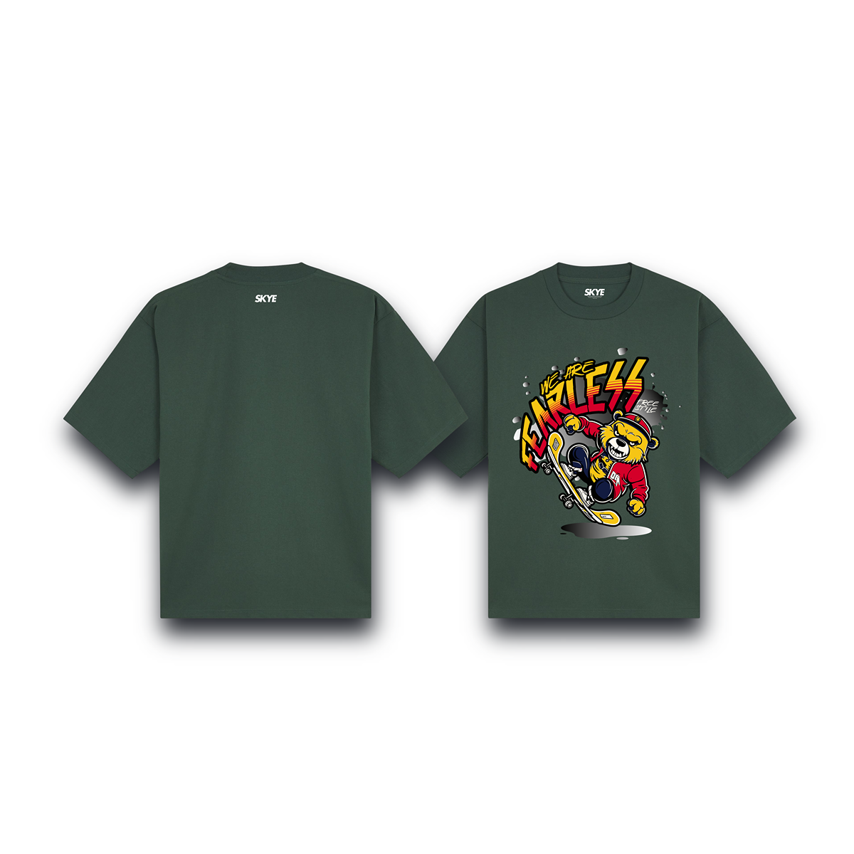 Skye38_Oversized_Tee_We_Are_Fearless_Dark_Green