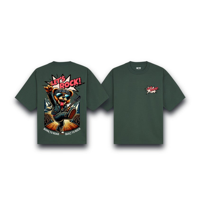 Skye41_Oversized_Tee_Born_To_Roar_Built_To_Rock_Dark_Green