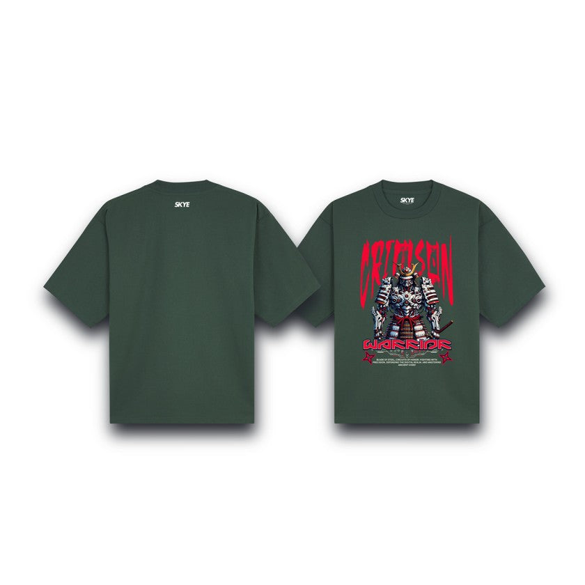 Skye46_Oversized_Tee_Crimson_Warrior_Dark_Green