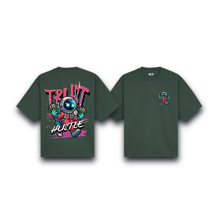 Skye47_Oversized_Tee_Trust_Hustle_Dark_Green