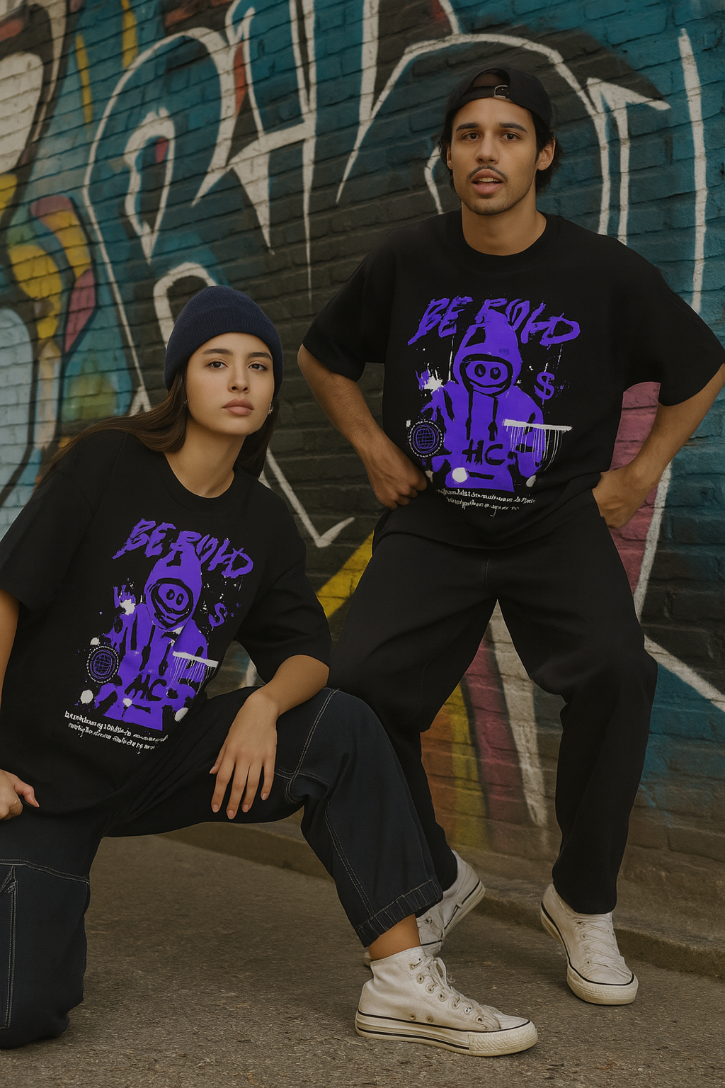 Skye50 Oversized Tee: Be Bold Black