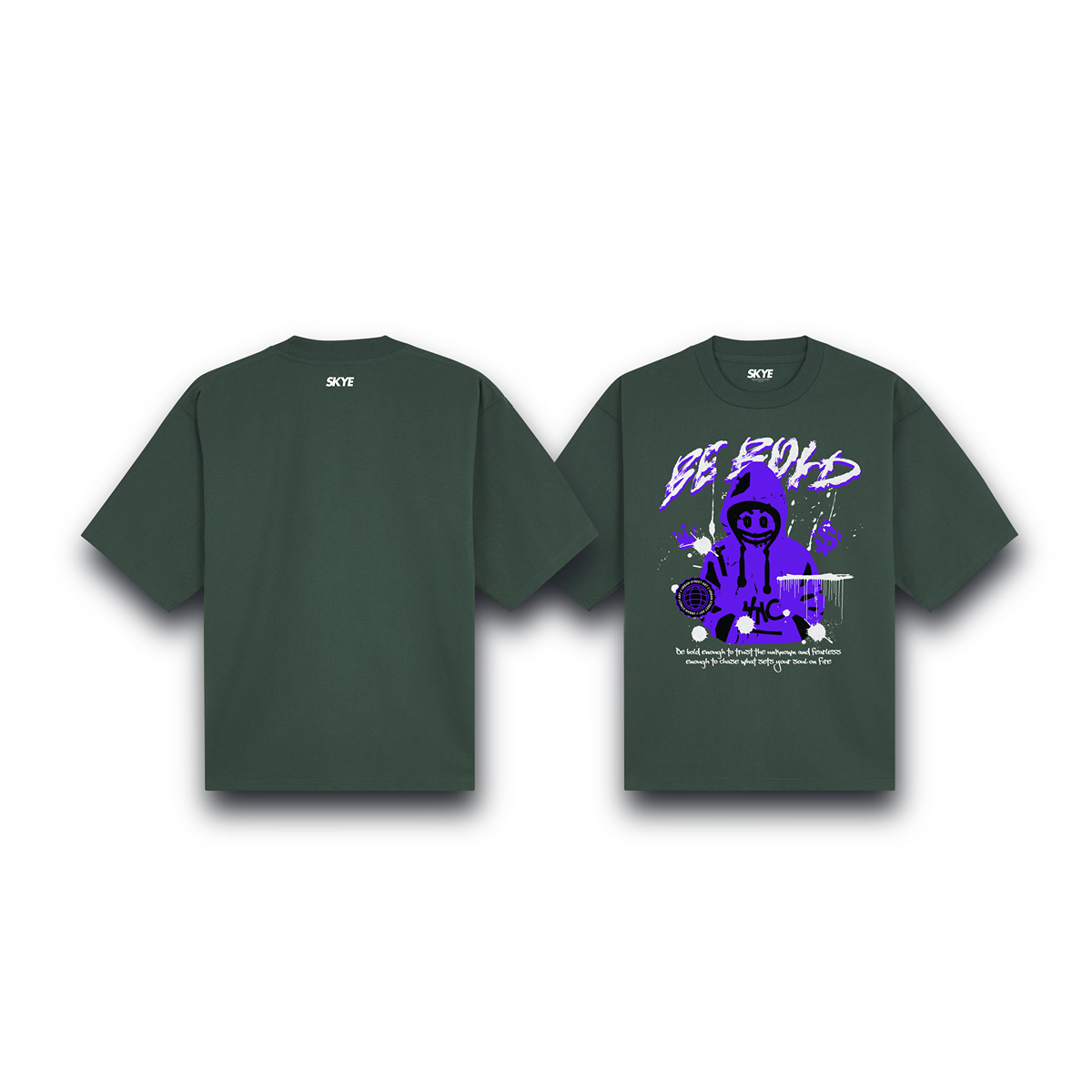 Skye50_Oversized_Tee_Be_Bold_Dark_Green