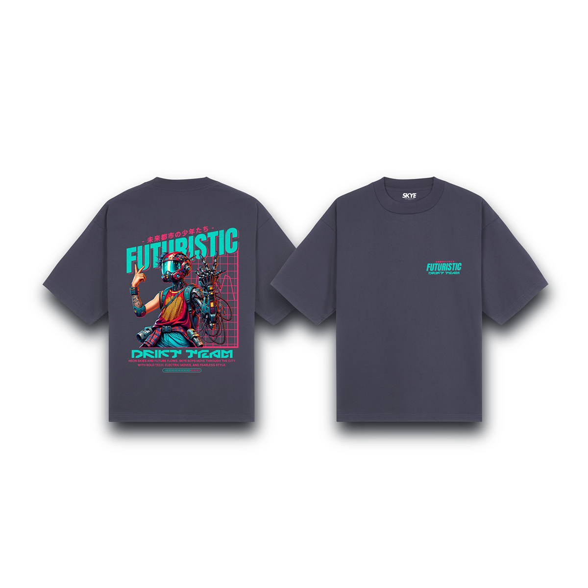 Skye51_Oversized_Tee_Futuristic_Drift_Team_Gray