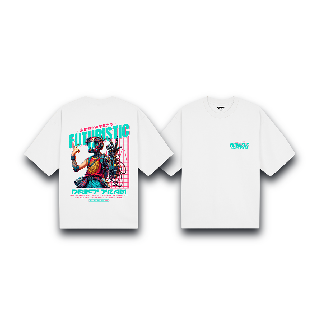 Skye51_Oversized_Tee_Futuristic_Drift_Team_White
