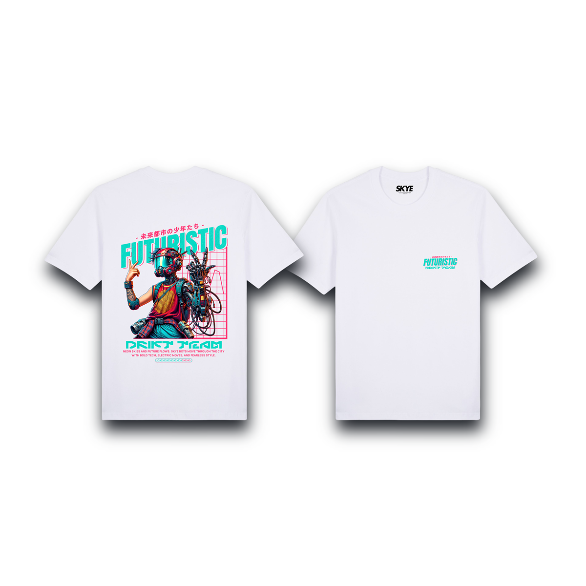 Skye51_Premium_Tee_Futuristic_Drift_Team_White