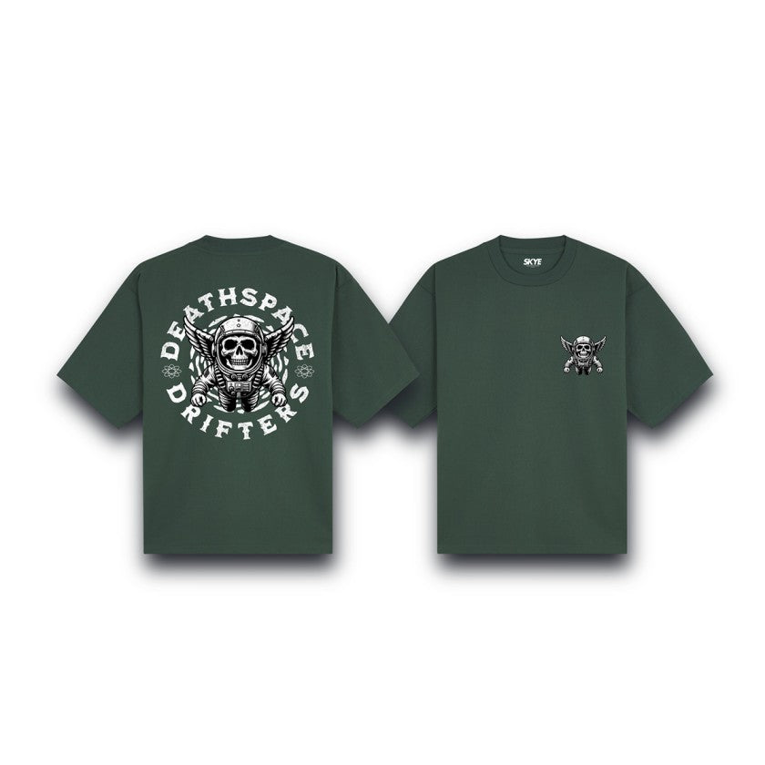 Skye53_Oversized_Tee_Deathspace_Drifters_Dark_Green