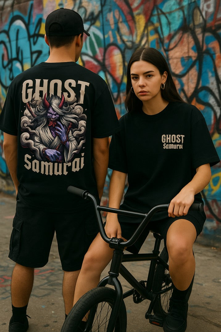 Skye61 Oversized Tee: Ghost Samurai Black1