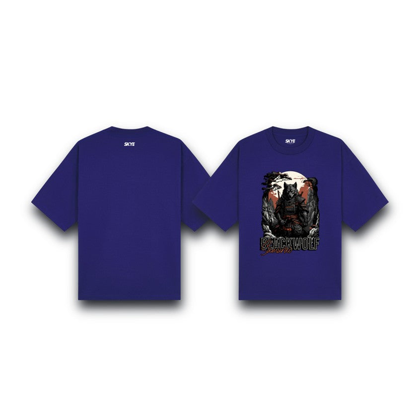Skye64_Oversized_Tee_Black_Wolf_Samurai_Dark_Blue