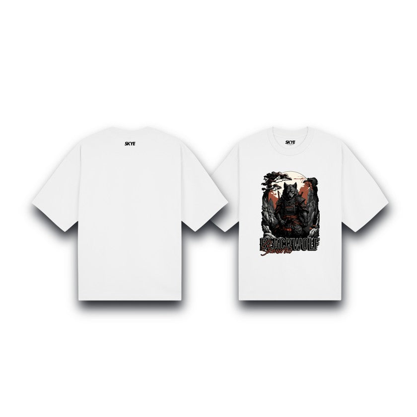 Skye64_Oversized_Tee_Black_Wolf_Samurai_White