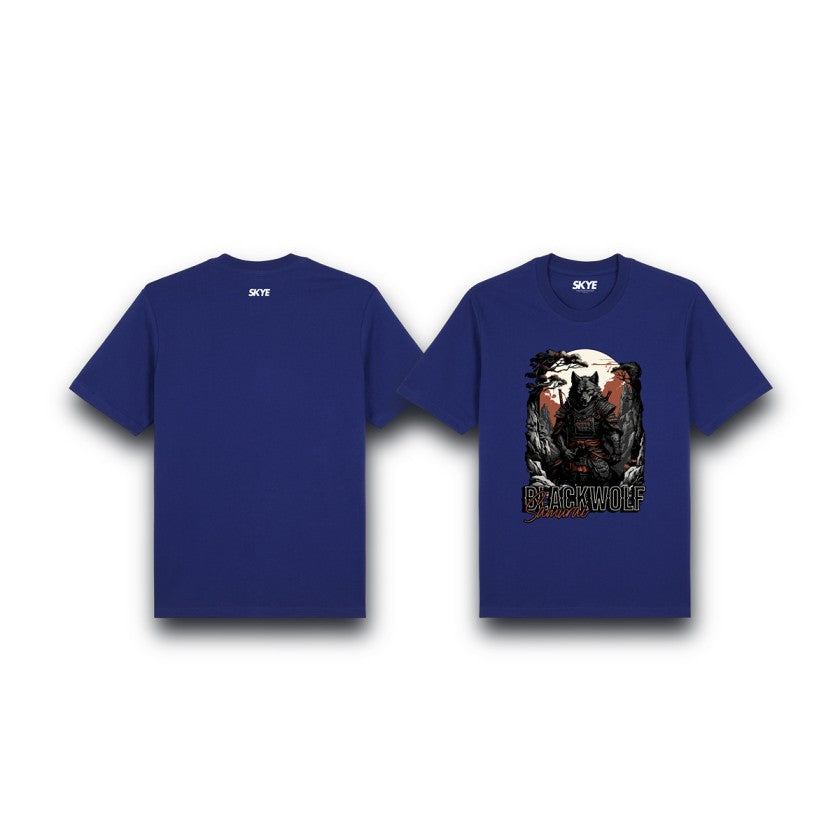 Skye64_Premium_Tee_Black_Wolf_Samurai_Blue