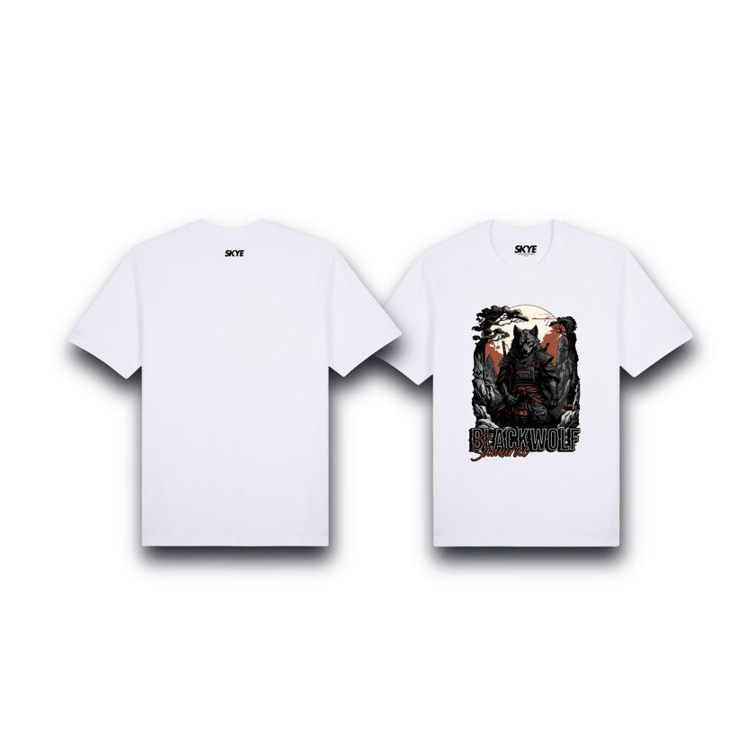Skye64_Premium_Tee_Black_Wolf_Samurai_White