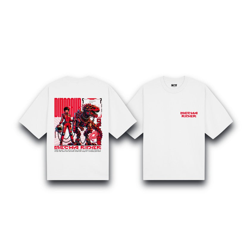 Skye65_Oversized_Tee_Mecha_Rider_White
