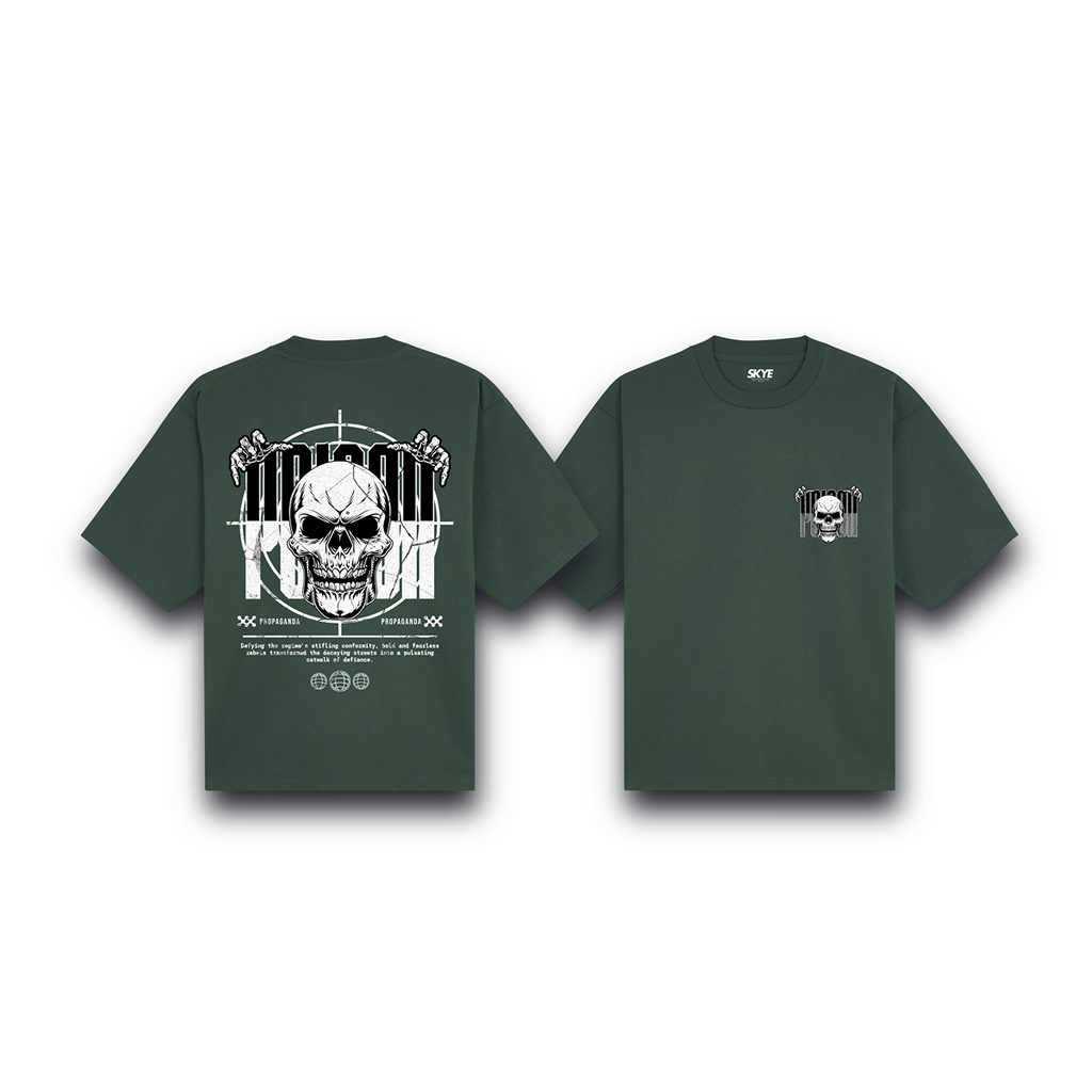 Skye67_Oversized_Tee_Poison_Propaganda_Dark_Green