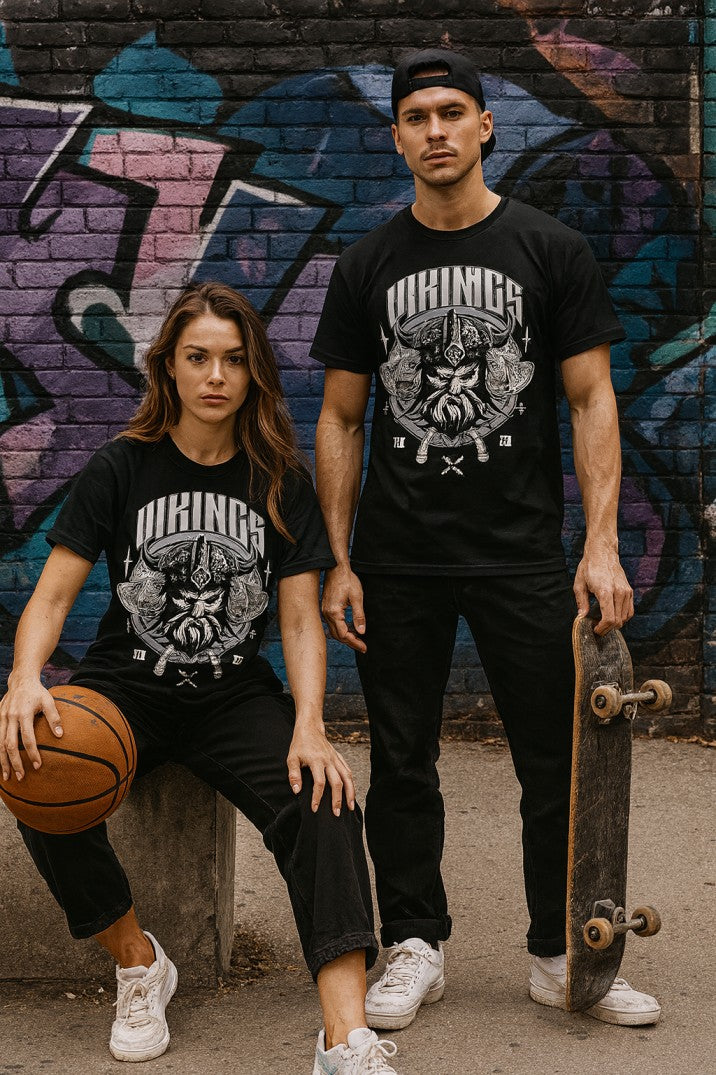 Skye68 Premium Tee: Vikings Black