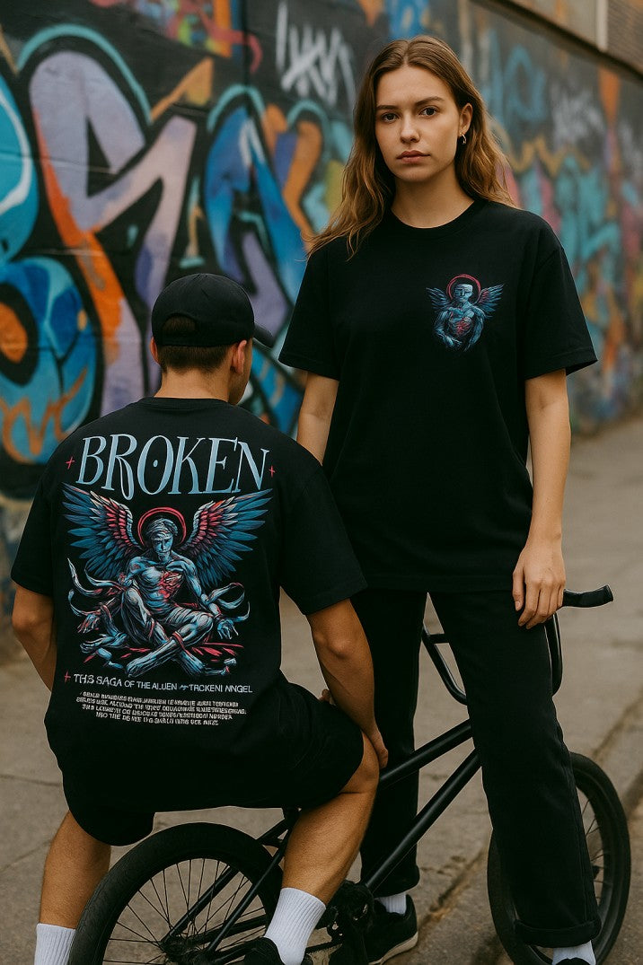 Skye69 Oversized Tee: Broken Black