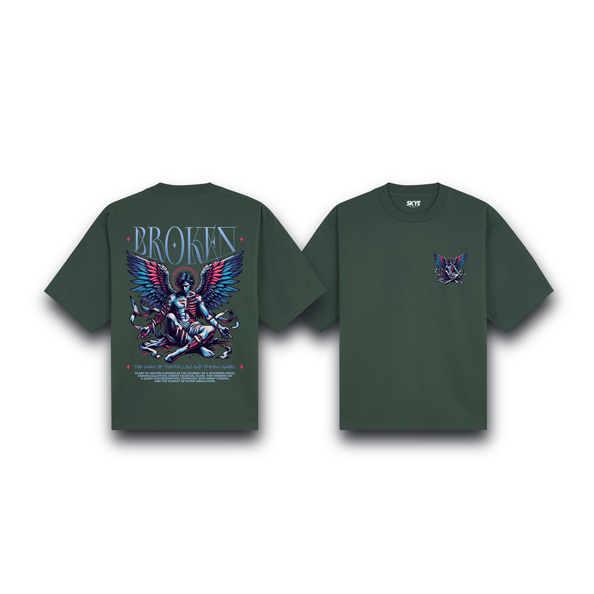 Skye69_Oversized_Tee_Broken_Dark_Green