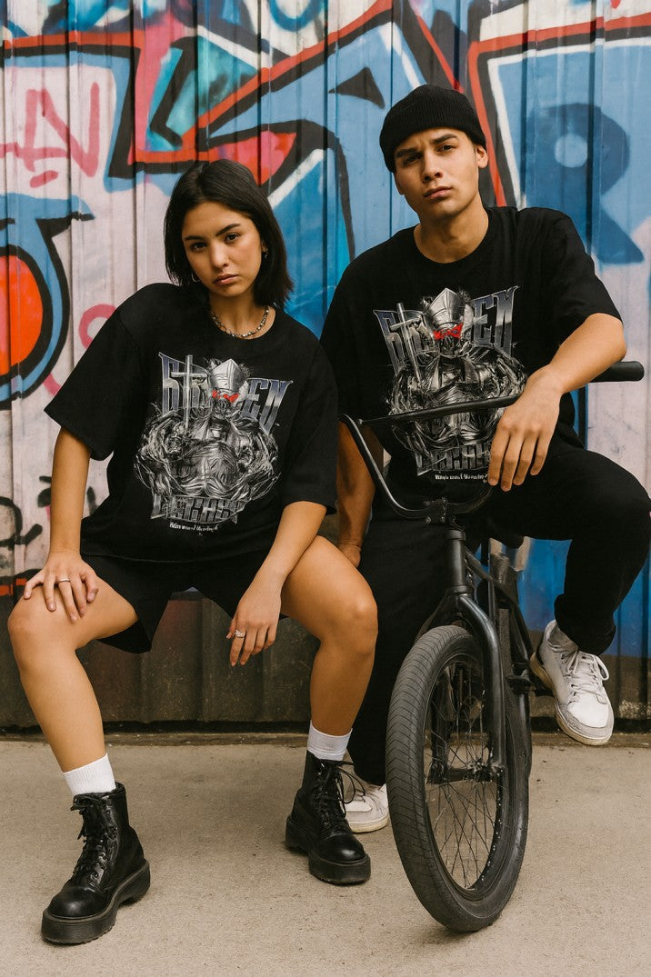 Skye70 Oversized Tee: Broken Legacy Black