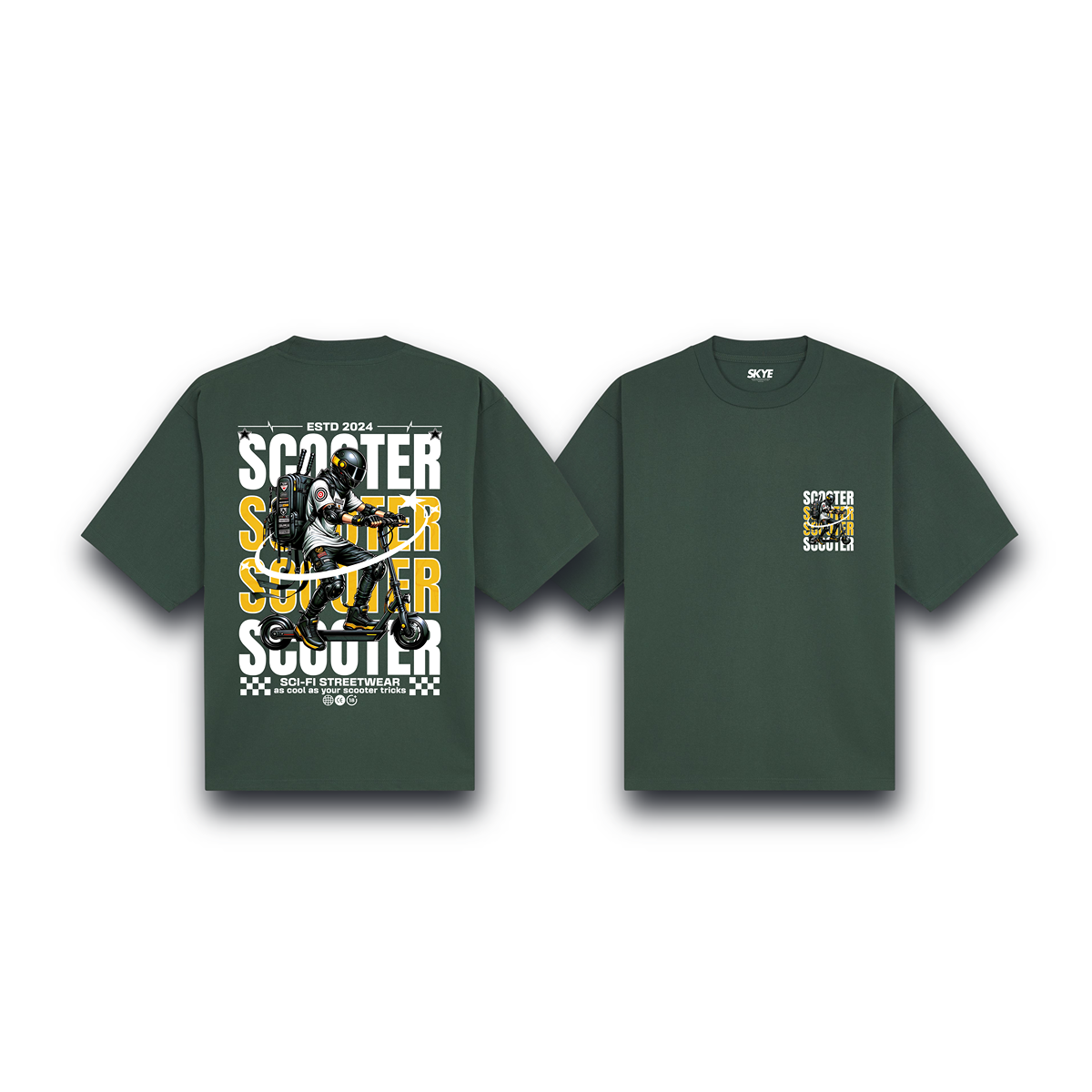 Skye77_Oversized_Tee_Scooter_Urban_Dark_Green