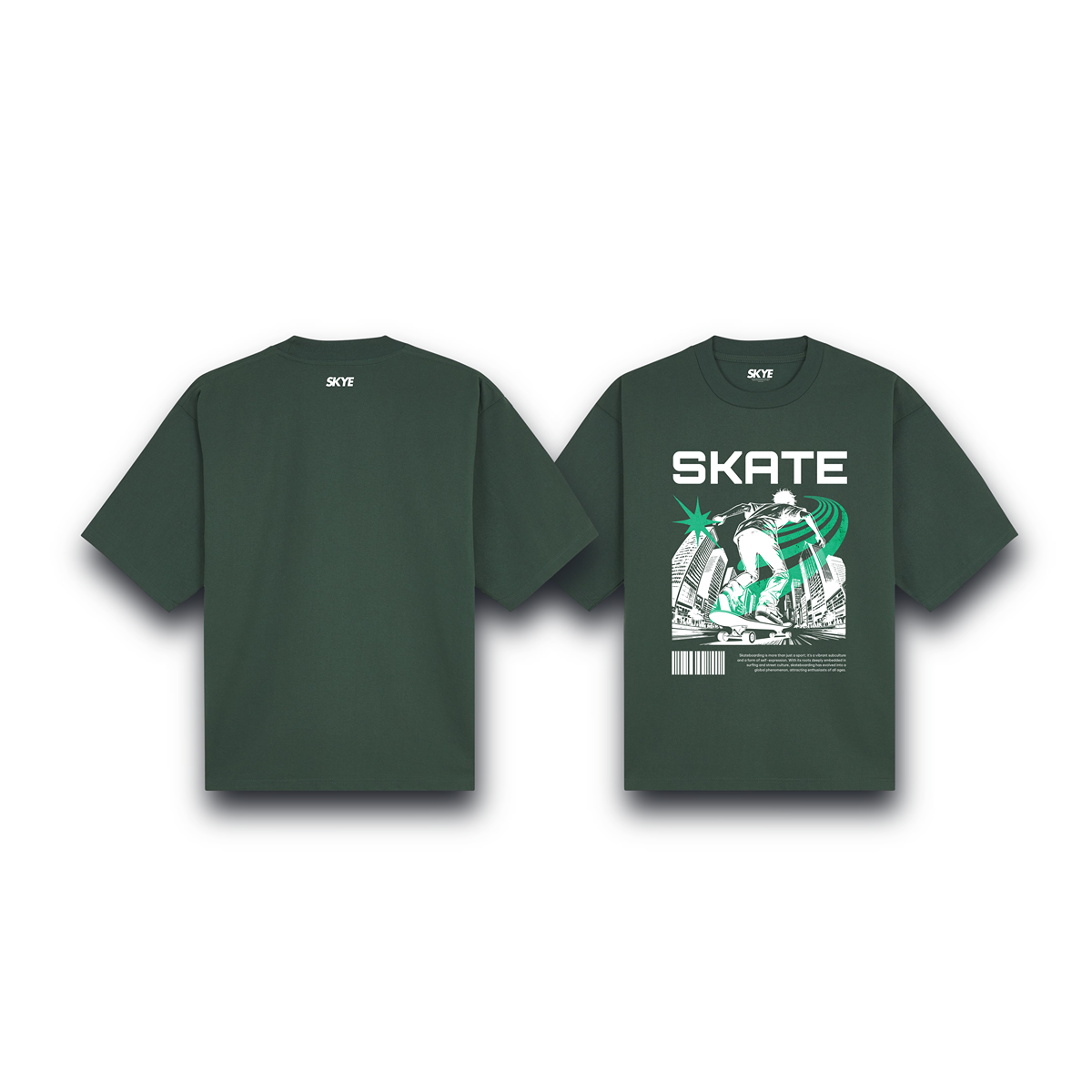 Skye78_Oversized_Tee_Skate_Dark_Green
