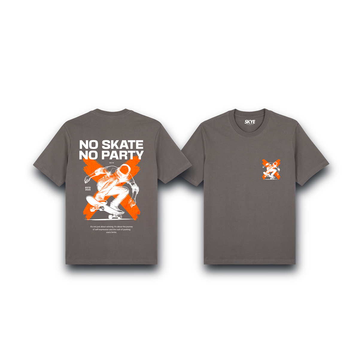 Skye79_Premium_Tee_No_Skate_No_Party_Gray
