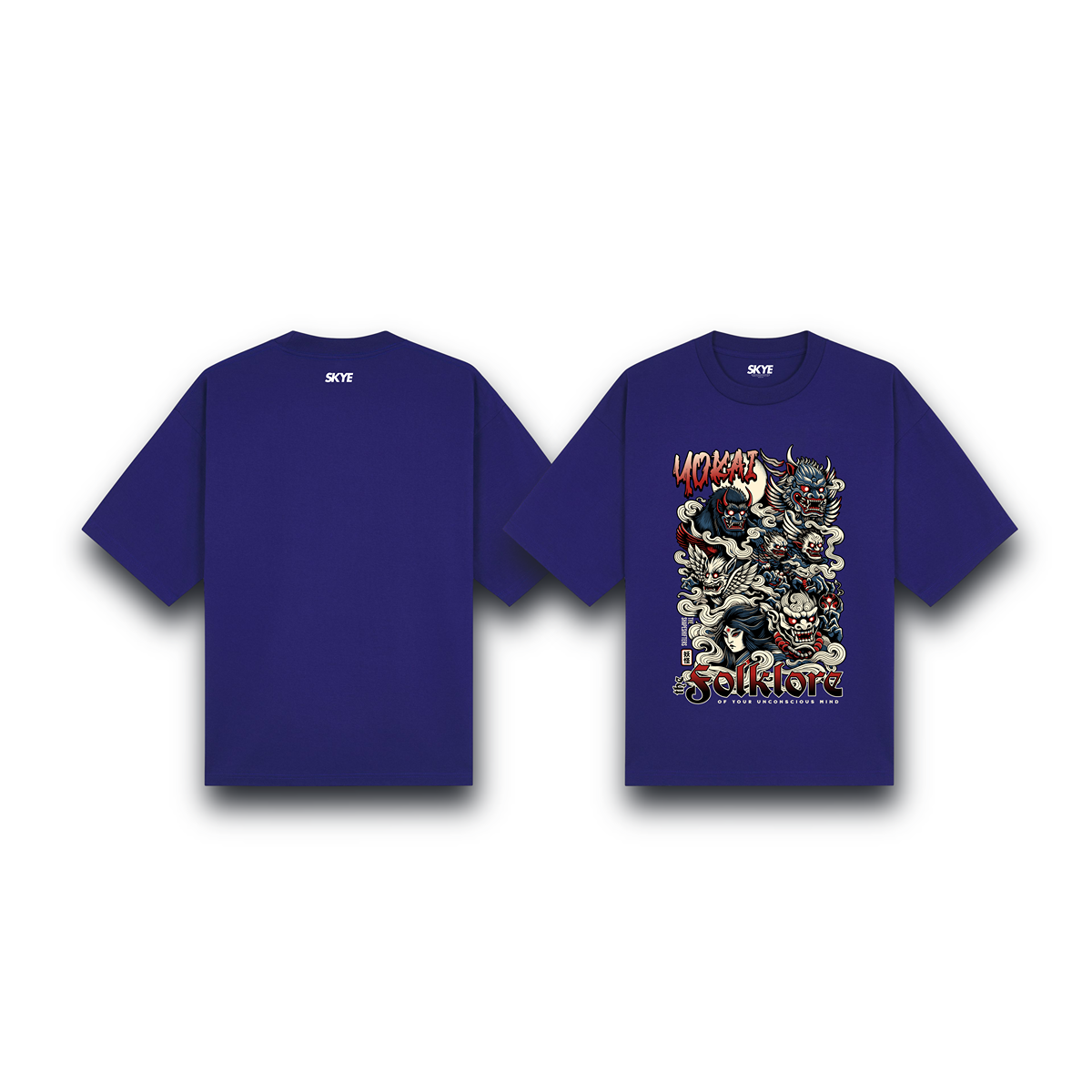 Skye80_Oversized_Tee_Yokai_Folklore_Dark_Blue