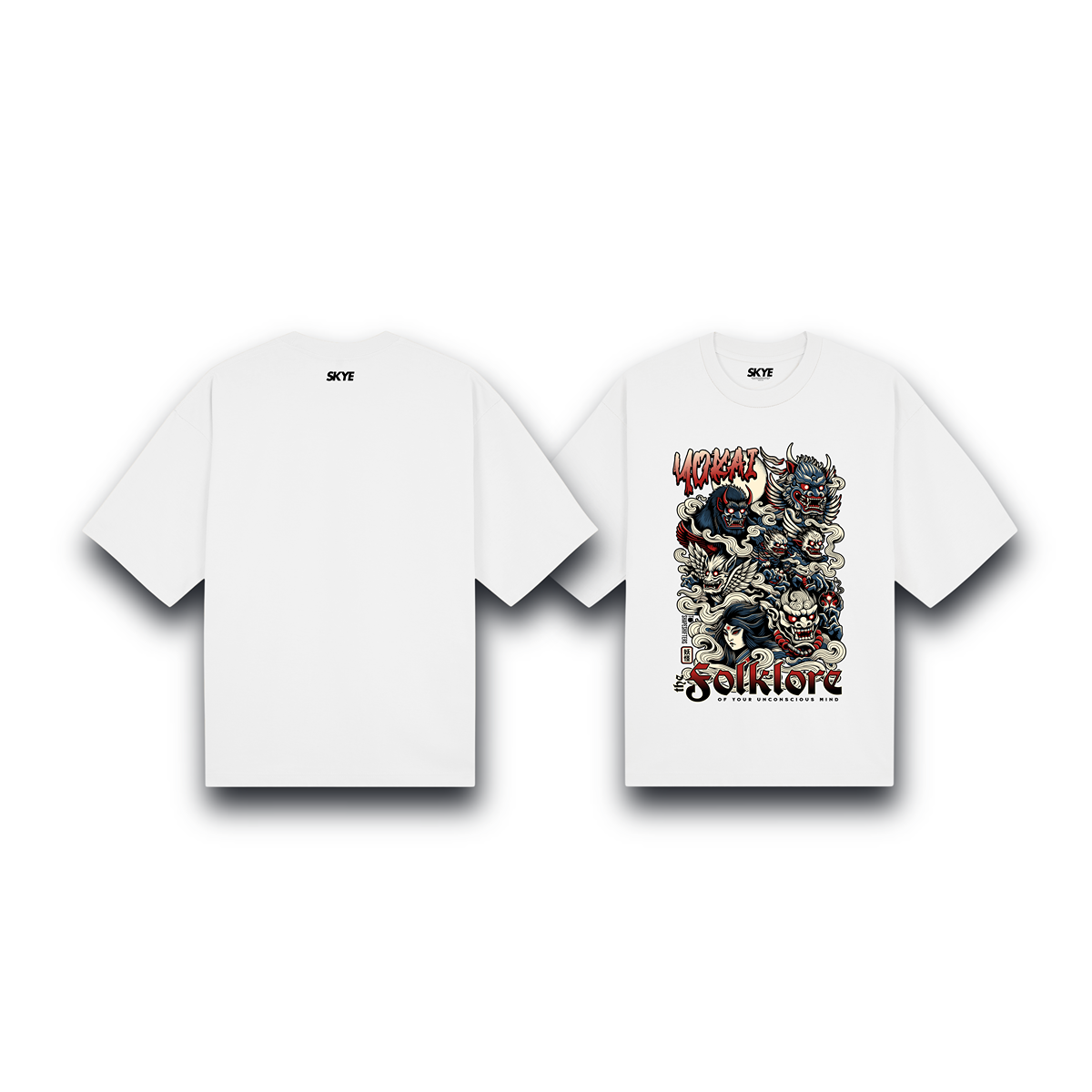 Skye80_Oversized_Tee_Yokai_Folklore_White