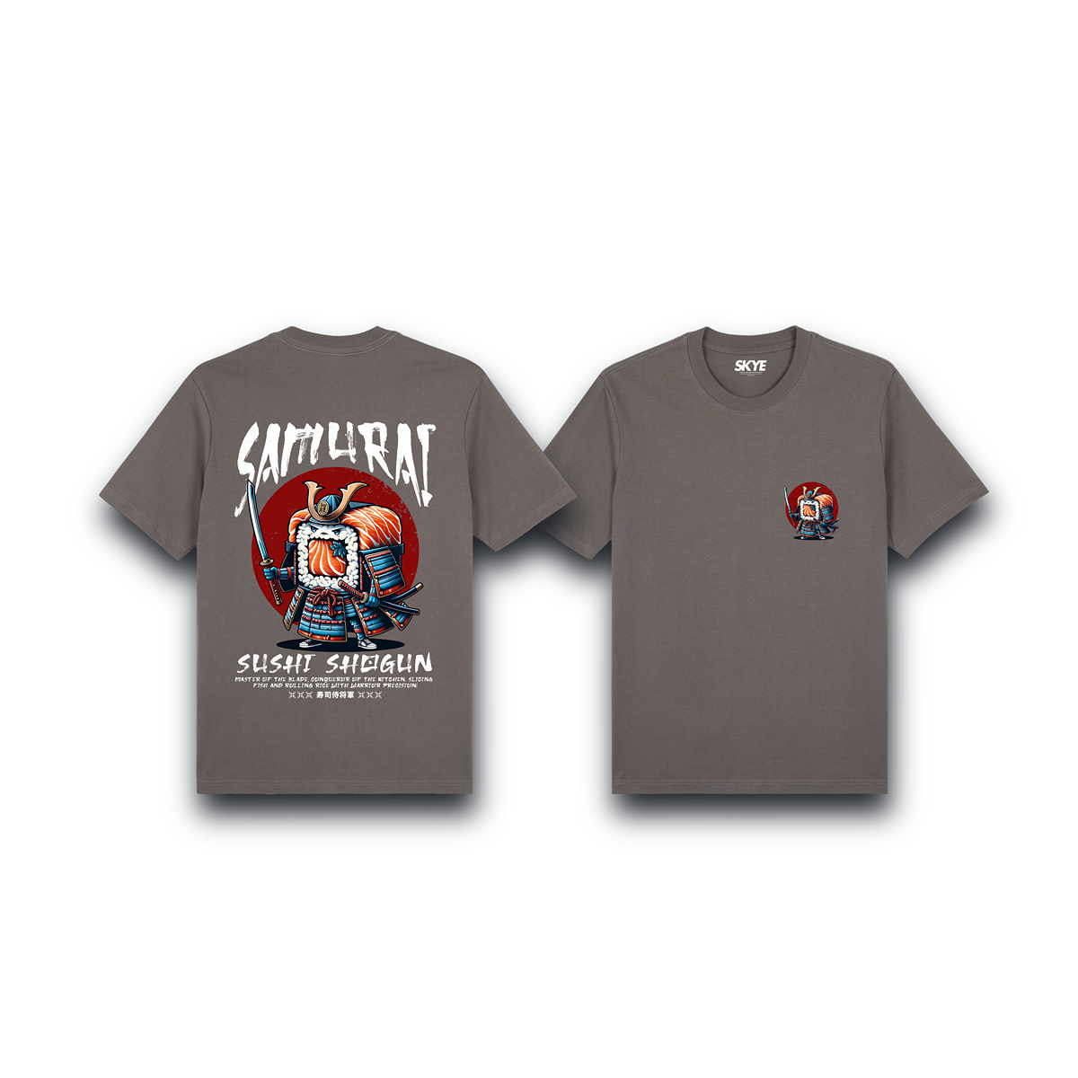 Skye81_Premium_Tee_Samurai_Sushi_Gray