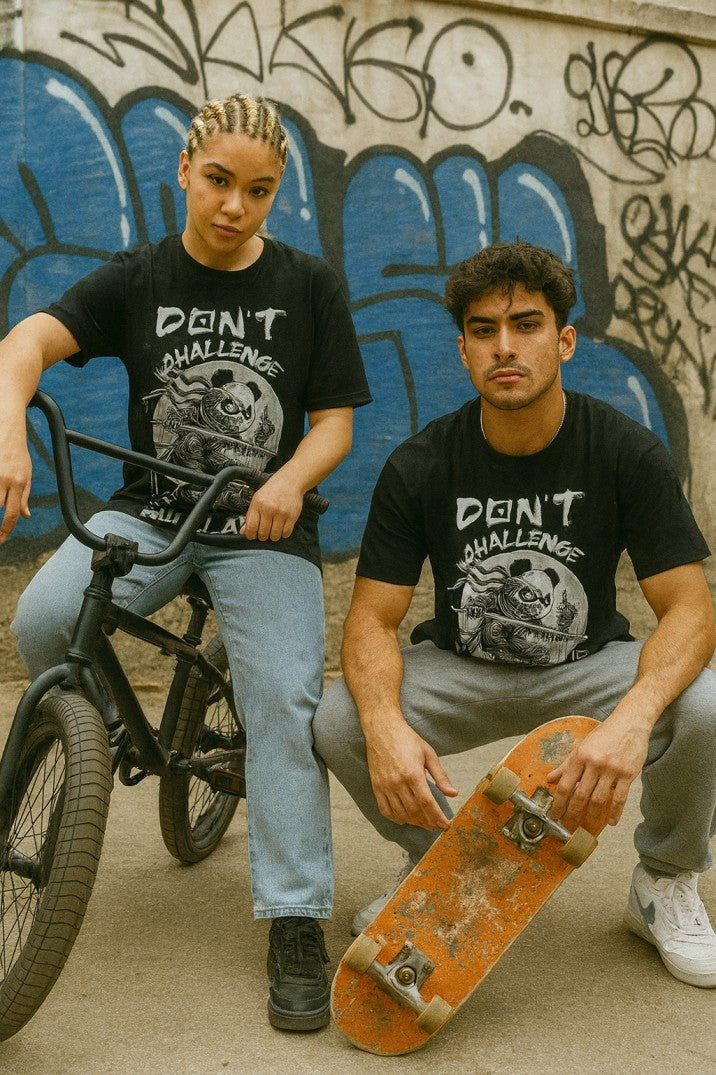 Skye82 Premium Tee: Don't Challenge My Blade Black