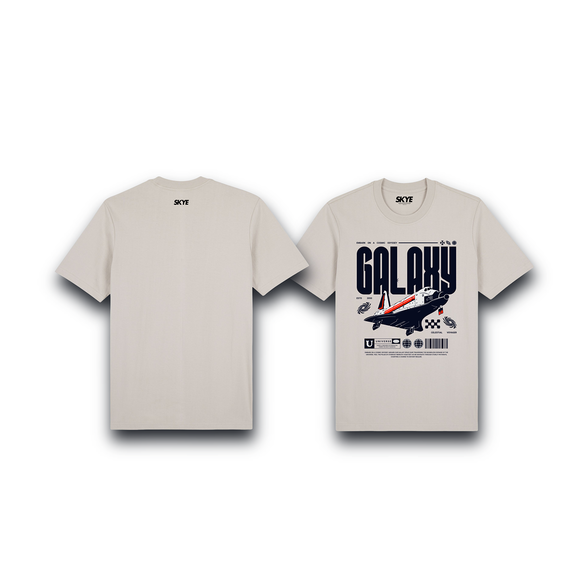 Skye84_Premium_Tee_Galaxy_Spacecraft_Beige