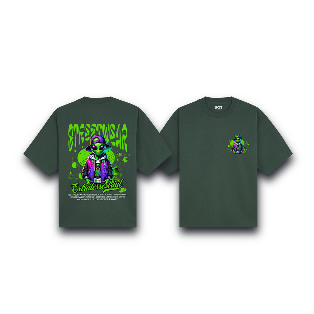 Skye87_Oversized_Tee_Extraterrestrial Streetwear_Dark_Green