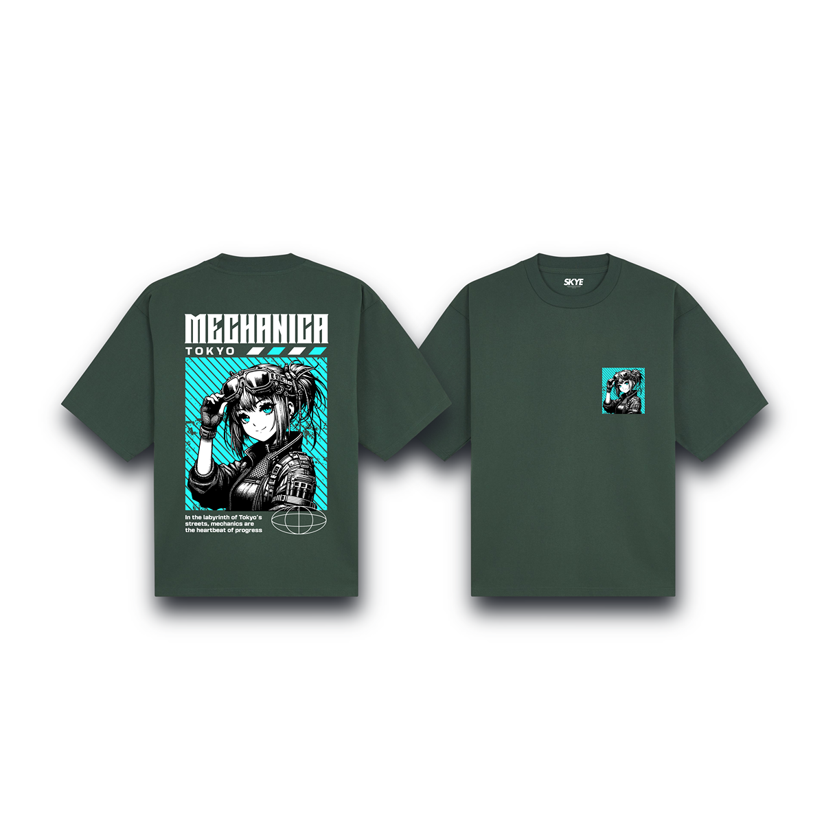 Skye89_Oversized_Tee_Mechanica_Dark_Green