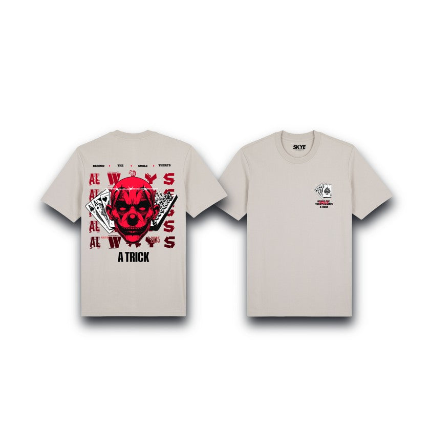 Skye8_Premium_Tee_Behind_The_Smile_There_s_Always_A_Trick_Beige